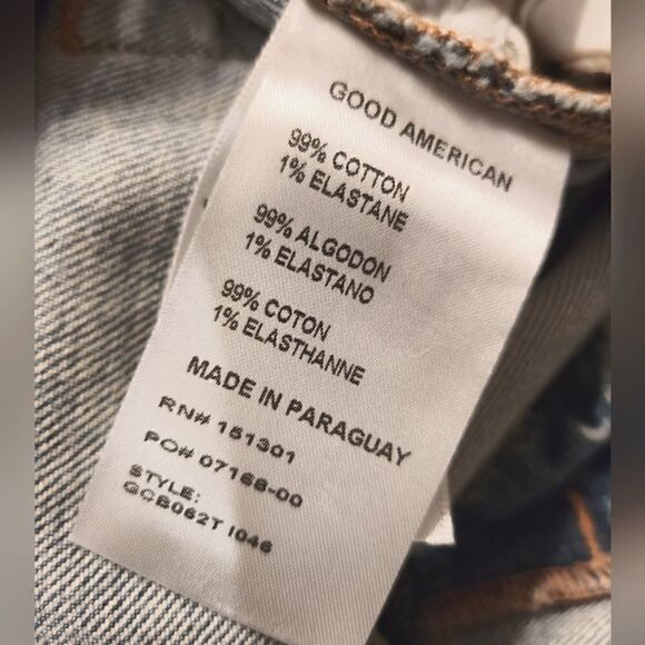 Good American Classic Bootcut Denim Blue Wash Jeans Size 14/32 - Picture 9 of 9